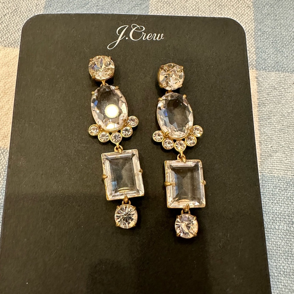 J crew luxury drop earrings